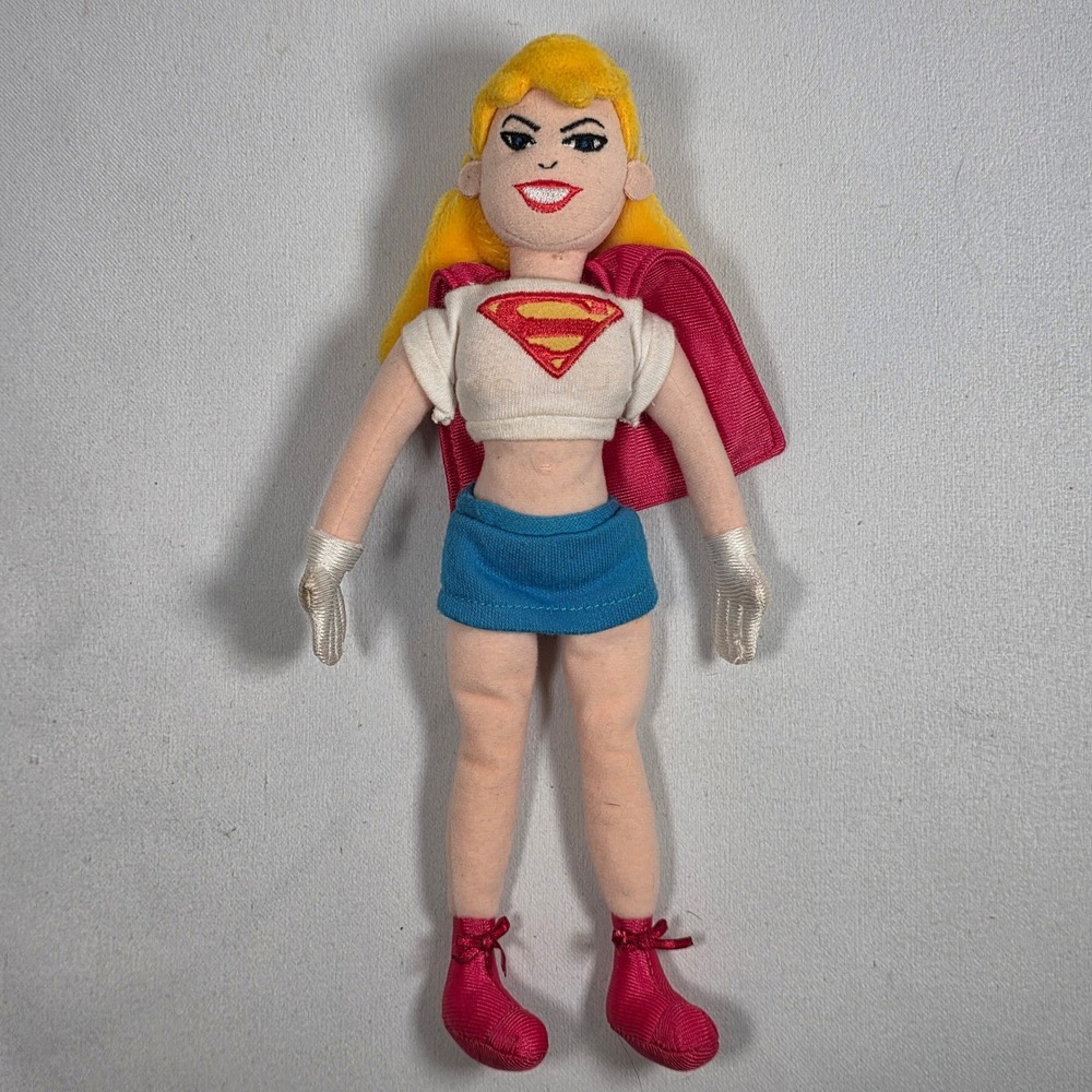Vintage WB 1999 SUPERGIRL Plush Doll 10" DC Comics Superhero Toy Collectible